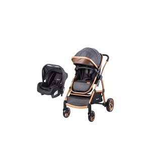 Baby Care BC-315 Safari Pro Travel Bebek Arabası & Puset Siyah-Kahve (BC-315-Z)