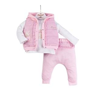 Hippıl Baby 0194-3420 Şişme Yelekli Üçlü Takım 2-4 Yaş - PEMBE