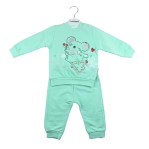 Kız İkili Penye Takım Koala Luminoso - YEŞİL - 6 AY