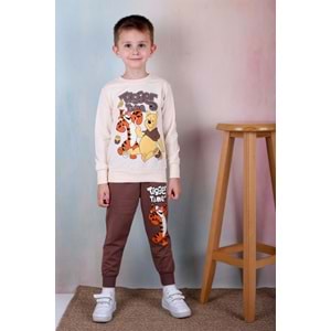 7243-2100 Poo 2li Eşofman Takım - KAHVERENGİ