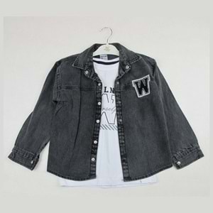 Wikilandjeans 8-12 Yaş W Armalı 2li Kot Gömlek 124934355
