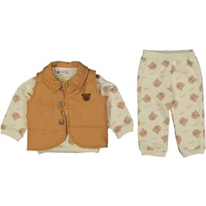 Hippıl Ayı Armalı Yelekli 3 Lü Takım 5132413 - TURUNCU