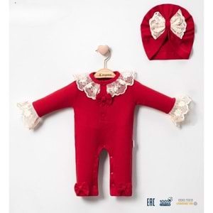 Cayzen Brode İşlemeli Kız Tulum 1057254 - KIRMIZI