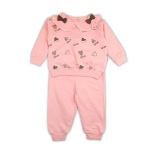 Murat Baby 2-5 Yaş Bebe Yaka Fiyonklu İkili Takım9449205 - PUDRA
