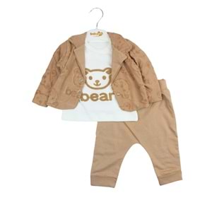 Babyim 3-6-9 Ay Erkek Bear Bebek Takım 2020220 - KAHVERENGİ