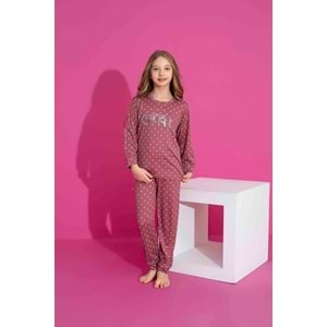 Tarık 5-9 Yaş Kız Çocuk Girl Pijama 2933200 - GÜL KURUSU