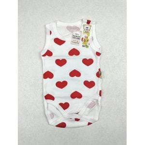 Babytoo 1-3 Yaş Bebek Çıtçıtlı Badi Büyük Kalpli