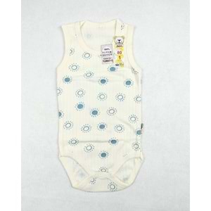 Babytoo 1-3 Yaş Bebek Çıtçıtlı Badi Güneş 7297046 - MAVİ