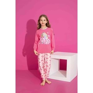 Tarık 6-11 Yaş Kız Çocuk Barbie Pijama 2994200 - PEMBE