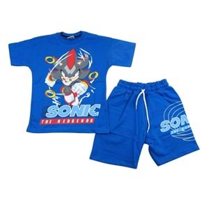 Jeliboom Sonic 4-10 Yaş Erkek Şortlu Takım-0196 - MAVİ