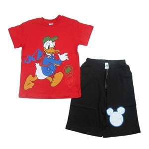 Duck Erkek 3-12 Yaş Şortlu Takım-12333150 - KIRMIZI
