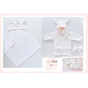 Bebessi Bebek 3lü Bornoz Seti-3968531 - KREM