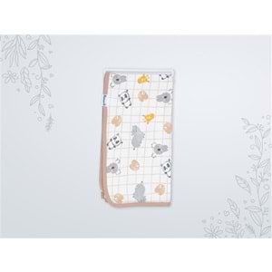 Miniworld Friendly Desenli Penye Battaniye-18644136 - AÇIK KAHVE