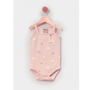 Babytoo 0-9 Ay Bebek Çıtçıtlı İp Askılı Badi Çiçekli-7307041 - PEMBE