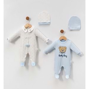 Cayzen Baby Boy 2li Erkek Tulum-1097404 - MAVİ