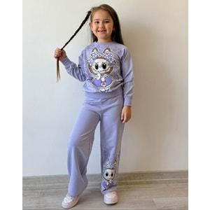 3-10 Yaş Labubu Kız Eşofman Takım- 8186245 - MOR