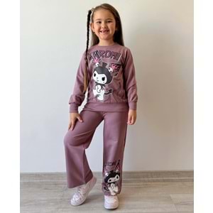 3-10 Yaş Kuromi Kız Eşofman Takım- 8173245 - GÜL KURUSU