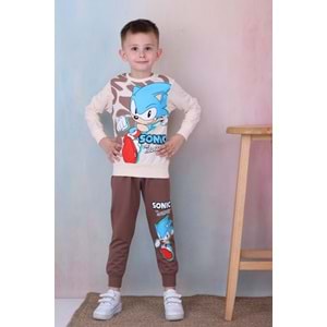 7249-2100 Sonic 2li Eşofman Takım - KAHVERENGİ