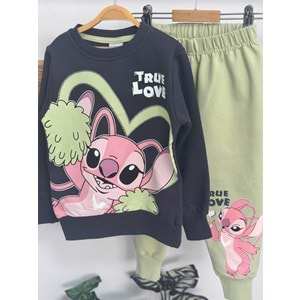 3-10 Yaş Stitch Kız İkili Takım- 8112200 - YEŞİL