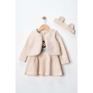 Via Girls Elbise-9722250 - KREM