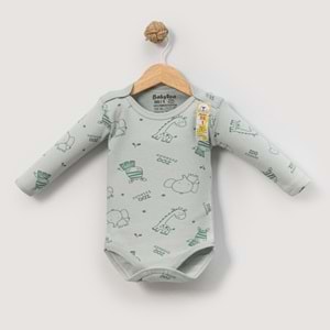 Babytoo 1-3 Yaş Bebek Uzun Kollu Çıtçıtlı Badi Safari-70830160 - YEŞİL