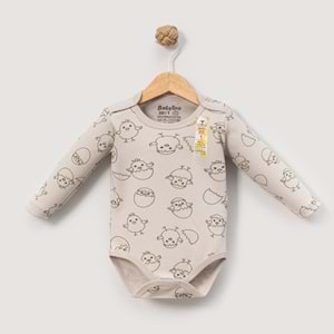 Babytoo 1-3 Yaş Bebek Uzun Kollu Çıtçıtlı Badi Yeni Civciv-70831160 - AÇIK KAHVE
