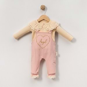 Çakar Bebe 3-12 Aylık Pitikare Kız Slopet Tulum-8029200 - PEMBE