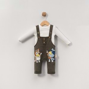 Çakar Bebe 3-12 Aylık Bluekey Erkek Slopet Tulum-7020160 - HAKİ YEŞİL