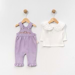 Çakar Bebe Güllü Nakışlı Slopet -8037200 - LİLA