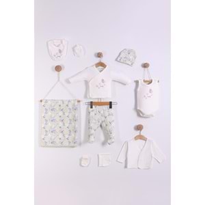 Yeni Doğan Çiçek Desenli 10 Lu Set-0011250 - PEMBE