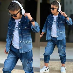 Bronx Erkek Kot Üçlü Takım 3-10 Yaş-251471050 - MAVİ