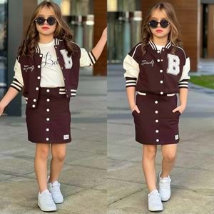 Believe B Kız Etekli Takım 3-10 Yaş-1780685 - KAHVERENGİ