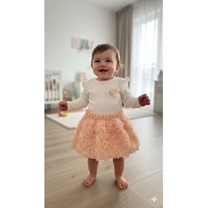 Deco Aksesurarlı Gül Etekli İkili Takım 9-24 Aylık-56697327 - SOMON
