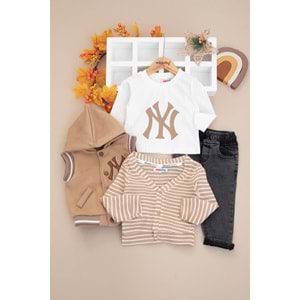 Donino Ny Nakışlı Süet Yelekli Erkek Takım 6-24 Aylık-50634612 - KAHVERENGİ