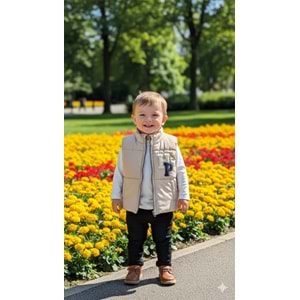 Hippıl Yelekli Çizgili Erkek Üçlü Takım 2-5 Yaş-7061788 - KAHVERENGİ