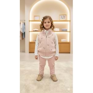 Miss Elitte Fiyonk Yelekli 3 Lü Takım 9-24 Aylık-997921 - PEMBE