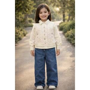 Miss Elitte Süveter Gömlekli Takım 6-9 Yaş-805929 - KREM