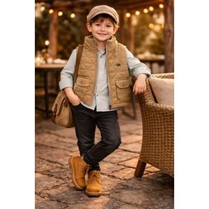 Yavrucak Yelekli Mevsimlik 4 Lü Takım 1-4 Yaş-3821690 - AÇIK KAHVE