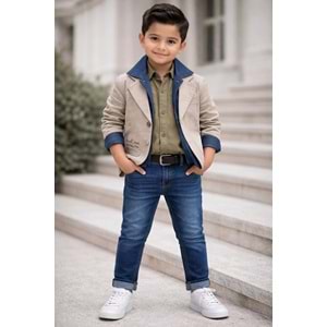 Yavrucak Mevsimlik Ceketli 4 Lü Takım 5-8 Yaş-5812736 - BEJ