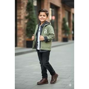 Yavrucak Keten Ceketli Gömlekli Takım 1-4 Yaş-3804635 - YEŞİL