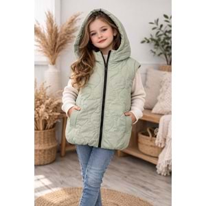 Asya Kids Soğan Kumaş Kız Şişme Yelek 6-14 Yaş-6618480 - SU YEŞİLİ