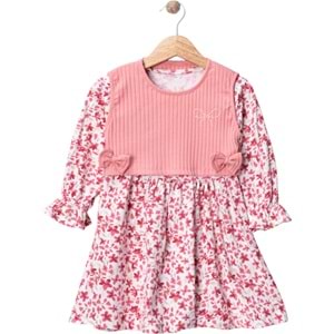 Wow Çiçekli Penye İkili Elbise 1-4 Yaş -450959180 - SOFT MERCAN