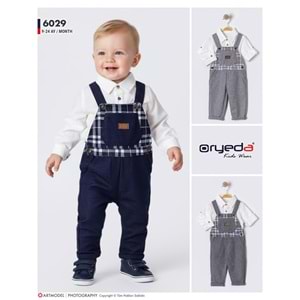 Oryeda Gömlekli Kareli SLOPET 9-24 Aylık-437755262 - GRİ