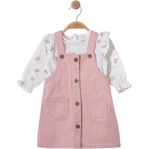 Oryeda Baskılı Gömlekli Kız Jile 9-24 Aylık -447542353 - PEMBE