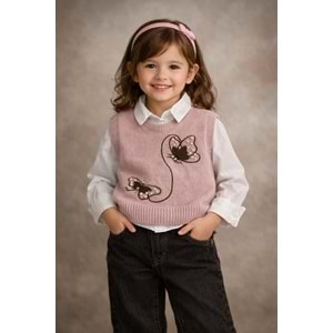 Miss Elitte Triko Süveterli 3 Lü Takım 2-5 Yaş -450671882 - PEMBE
