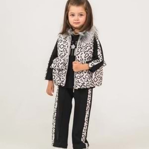 Hippıl Sahine Kürklü Kapşonlu 3 Lü Kız Takım 2-4 Yaş-541578641 - SİYAH