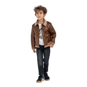 CanÖz Bebe Erkek Deri Ceketli 3 LÜ Takım 5-8 Yaş-3662950 - KAHVERENGİ