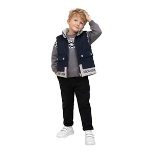 Canöz Bebe Good Look Baskılı Şişme Yelekli Erkek Takım 1-4 Yaş -3718819 - LACİVERT