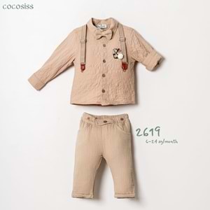 Cocosis Ponpon Tavşanlı Gömlek Takım 6-18 Aylık -2619574 - KAHVERENGİ