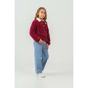 Miss Melinda Kids Sakallı Triko Kız 3 Lü Takım 5-8 Yaş -360770 - BORDO